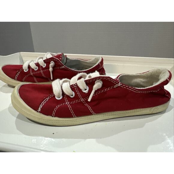 Size 6 Red Jellypop Canvas Lace Up Shoe - Picture 2 of 6